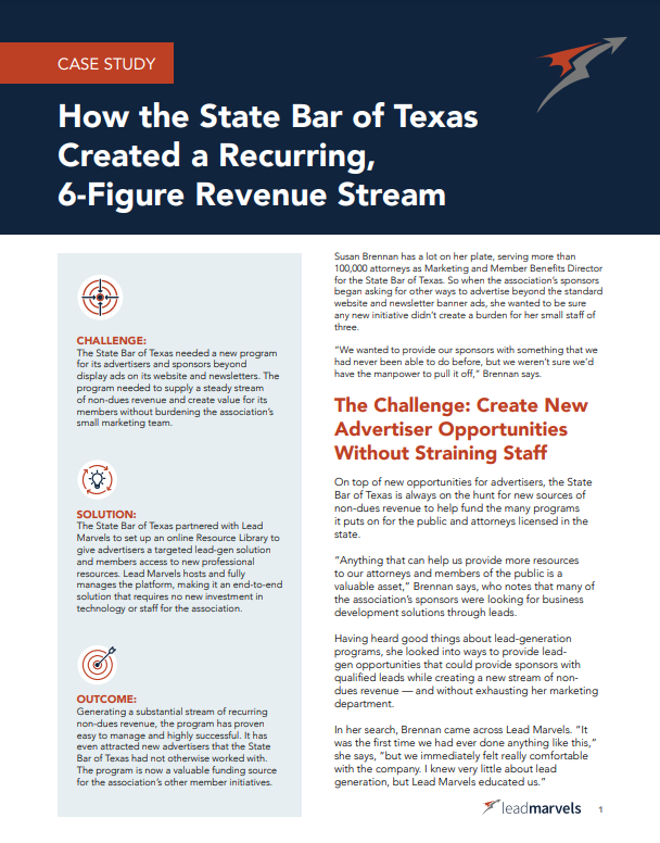 How the State Bar of Texas Created a Recurring, Six-Figure Revenue Stream