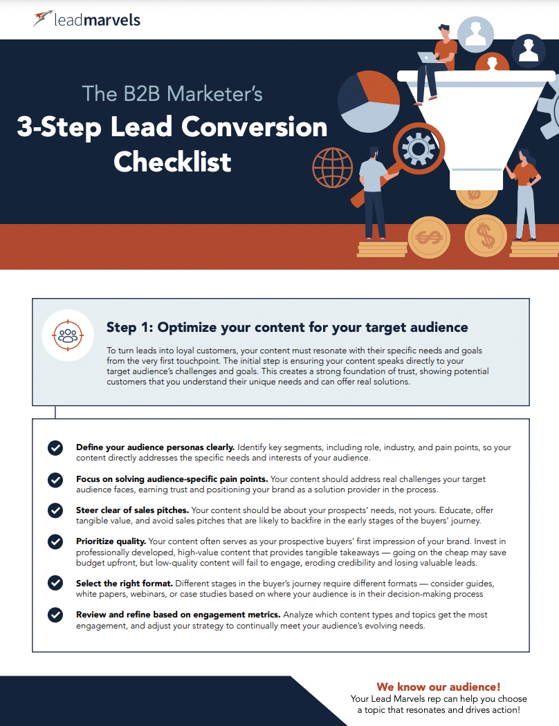 The B2B Marketer’s 3-Step Lead Conversion Checklist